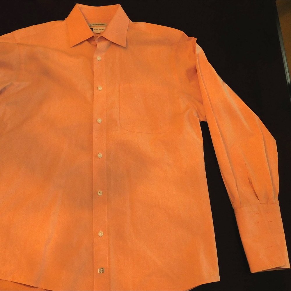 Vintage 1980's Bachrach Men's Dress Shirt - Peach